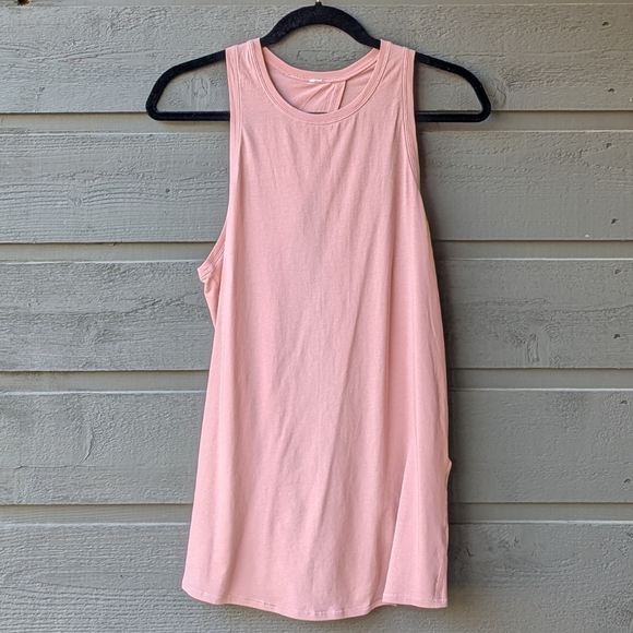 Lululemon All Tied Up Tank Top Coral Pink Size 8 Yoga Pilates Barre - Picture 1 of 5